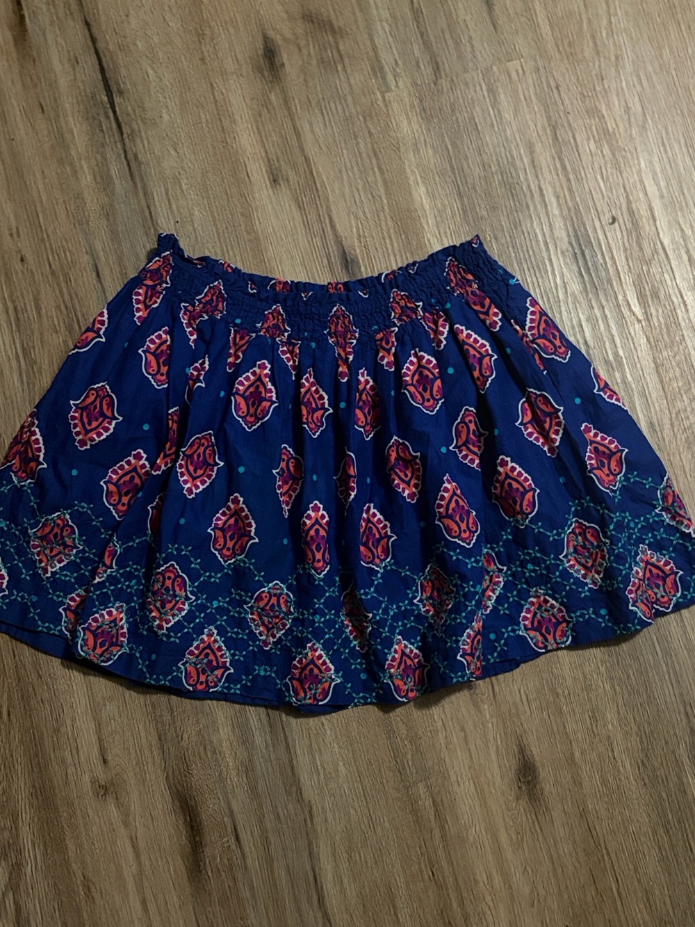 Arizona Jeans - Royal Blue Printed Skirt - Size - XLG 14/16